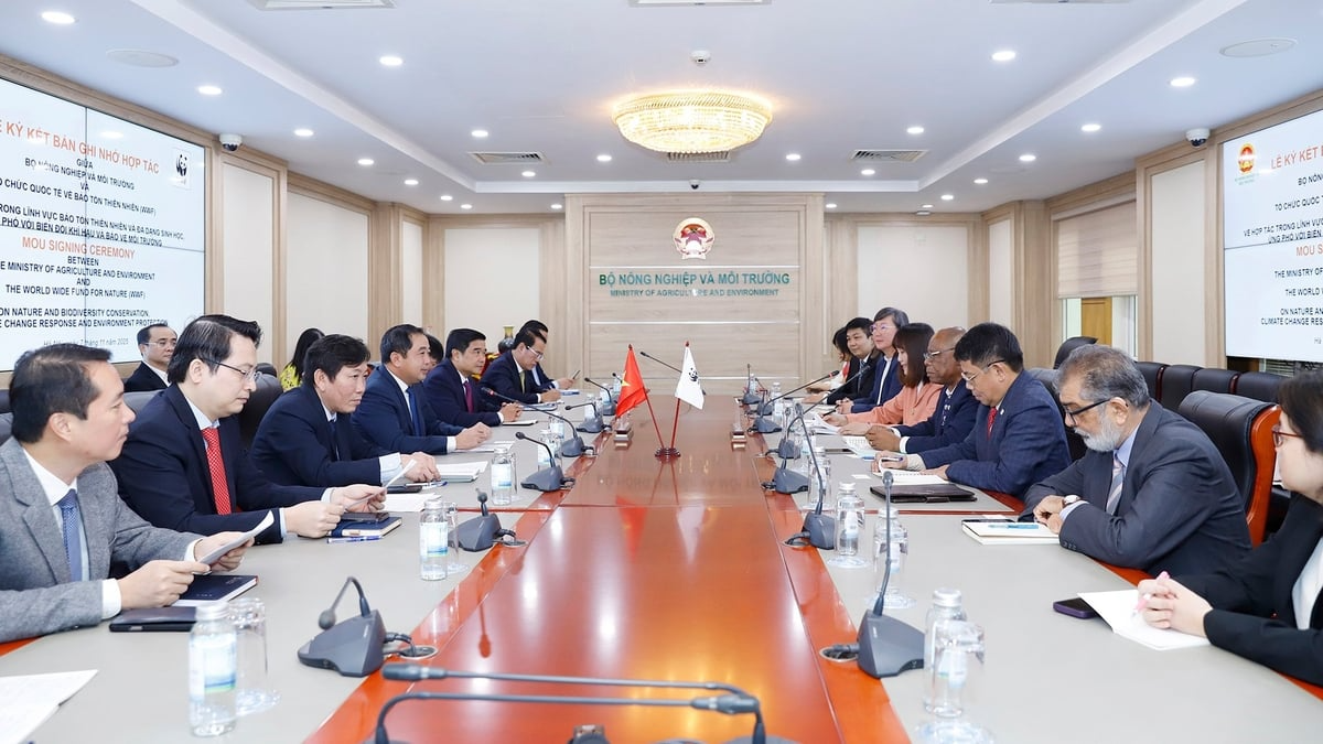 Bộ Nông nghiệp và Môi trường ký Biên bản ghi nhớ hợp tác mới với WWF