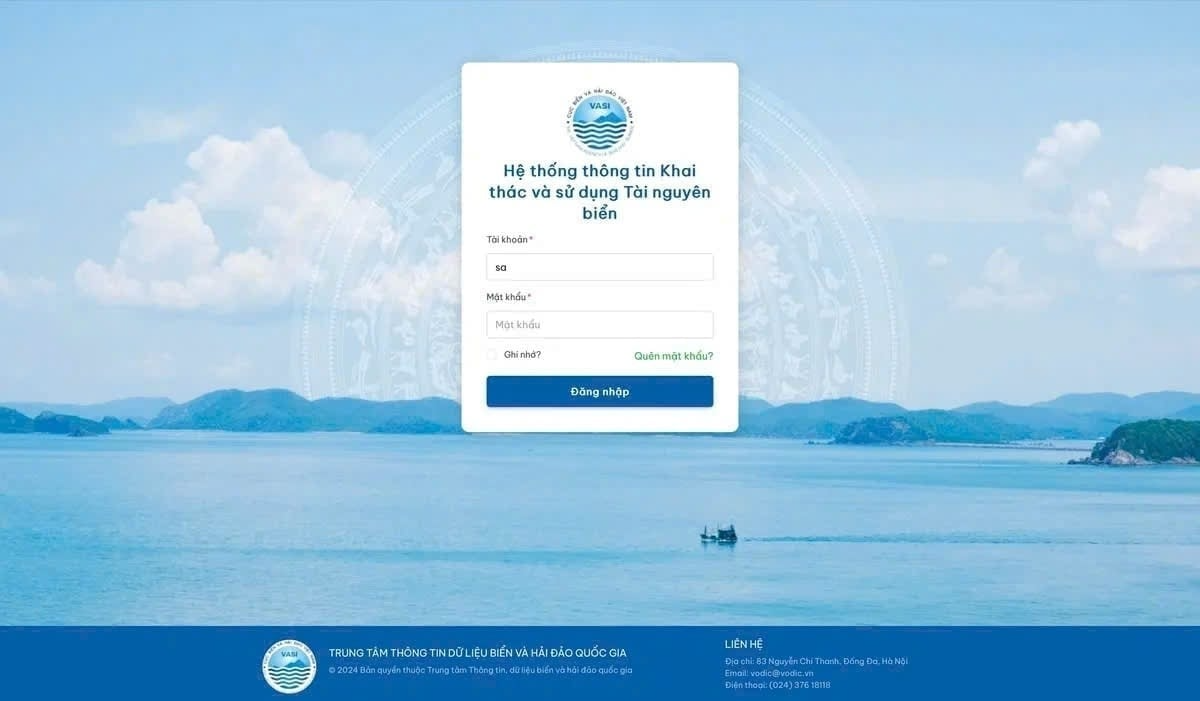 Hệ thống thông tin khai thác và sử dụng tài nguyên biển. Ảnh: Trường Giang.