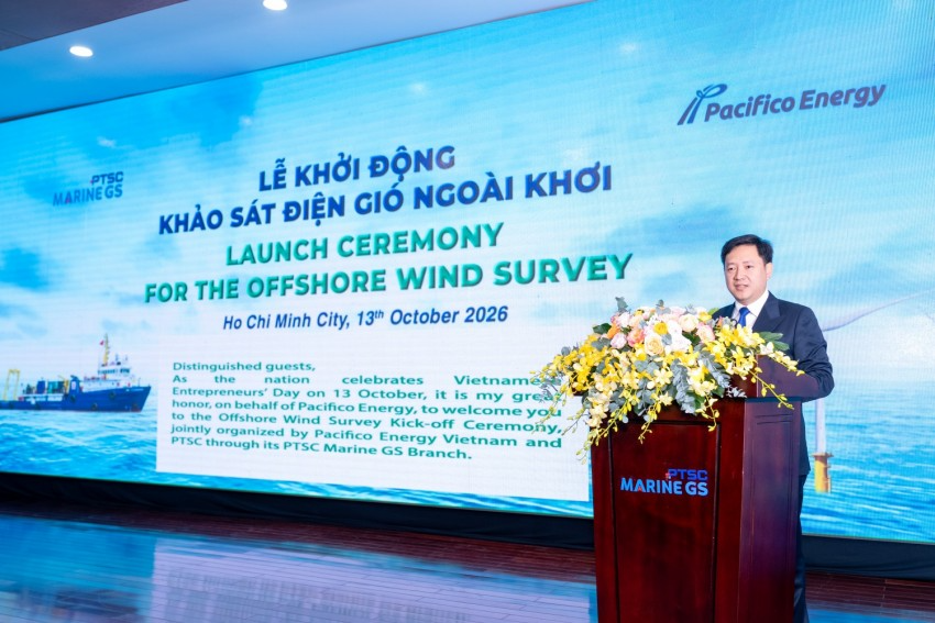 PTSC Marine G&S phối hợp cùng Pacifico Energy khởi động khảo sát hai dự án điện gió ngoài khơi tổng công suất 1,8 GW