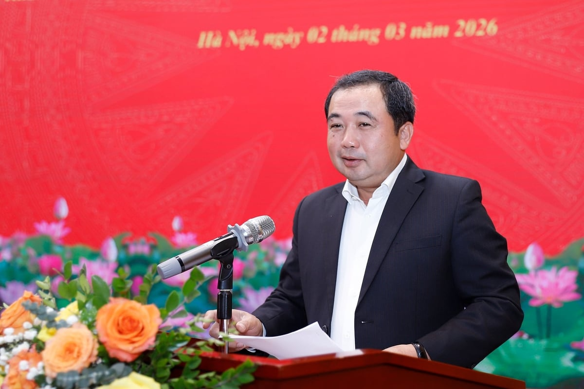 Bộ trưởng Trần Đức Thắng phát biểu chỉ đạo Hội nghị. Ảnh: Khương Trung.